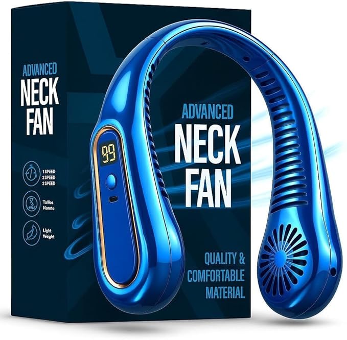 WindMate Wearable Neck Fan | Silent Airflow | Travel & Outdoor Cooling