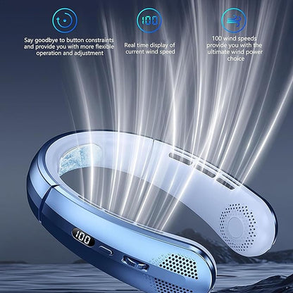 WindMate Wearable Neck Fan | Silent Airflow | Travel & Outdoor Cooling