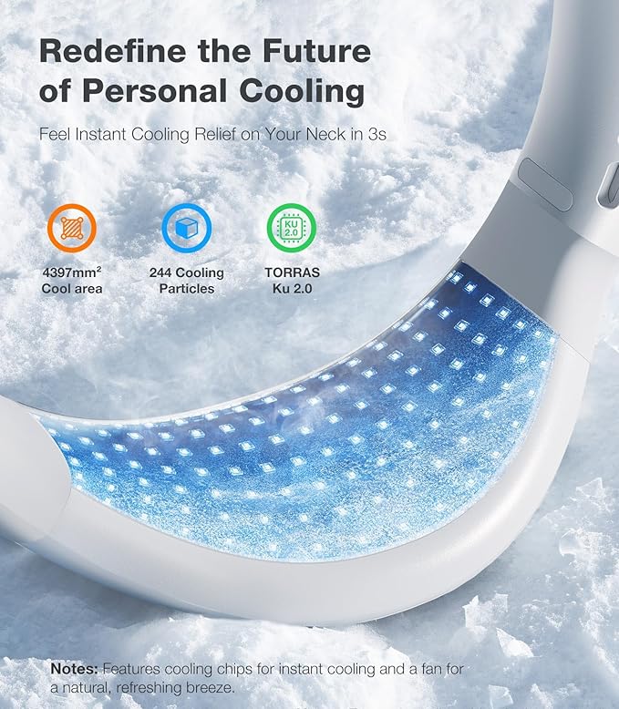 WindMate Wearable Neck Fan | Silent Airflow | Travel & Outdoor Cooling