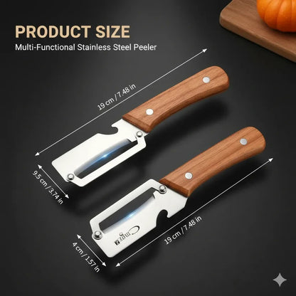 SteelCut Smart Peeler – Stainless Peeler | High-Grade Durability | Clean, Precision Peeling + Bottle Opener