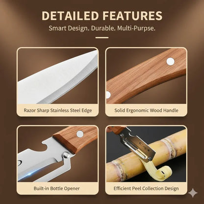 SteelCut Smart Peeler – Stainless Peeler | High-Grade Durability | Clean, Precision Peeling + Bottle Opener