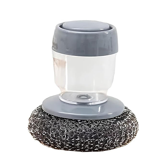 KENTELLY Tar Brush Dish Cleaning Brush Liquid soap Dispenser, Kitchen Cleaning Tool 01 Handle Scratch Brush