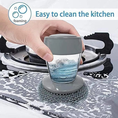 IGS Soap Dispensing Scrubber - Dish Cleaning Brush with Liquid soap Dispenser (PACK OF 2)